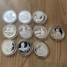 10 Médailles pièces argent pur 999 millième Gustave eiffel …