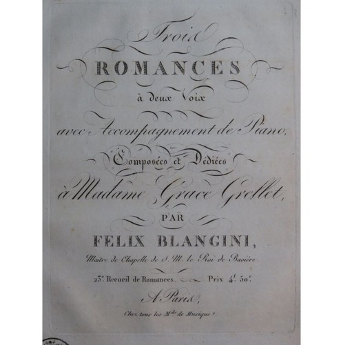 Blangini félix trois romances - blangini,