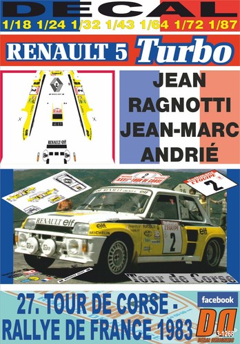 Decal renault turbo tour - renault, "tour