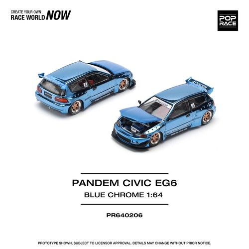 Pandem civic eg6 chrome bleu - pandem,