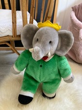 1025⚜️ Peluche Doudou L'éléphant Babar By Mafi Hauteur  25 Cm Assis