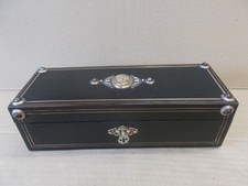 Boite à gants d'époque NAPOLEON III étiquette  Zimberg ? à Paris avec sa clé