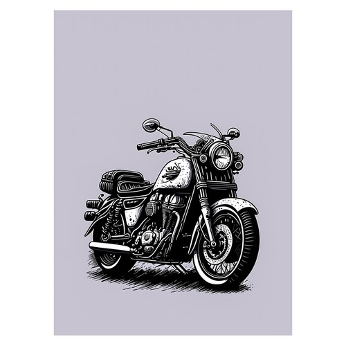 Affiche moto rétro - moto,