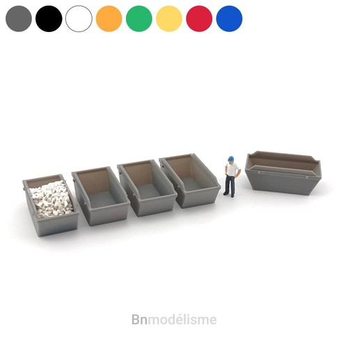 Lot bennes chantier 1 - bennes, 1/87
