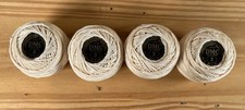 Lot De 4 Pelotes Cordonnet spécial Fil Coton DMC Écru n°3