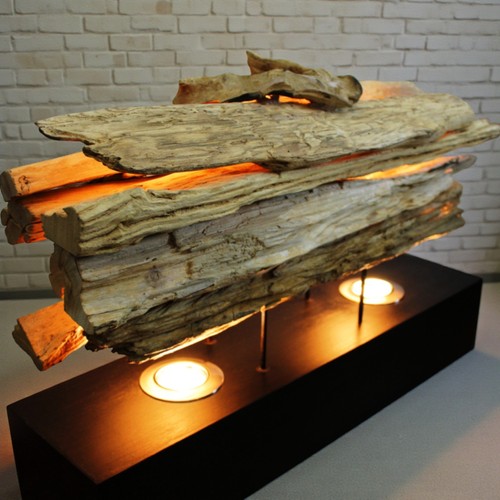 Lampe table bois - table,