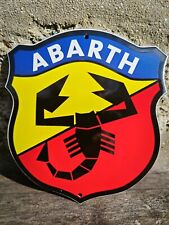 Plaque émaillée ABARTH enamel sign no fiat alfa roméo lancia autobianchi
