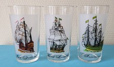 Lot de 3 verres  Vintage
