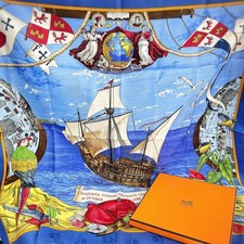 HERMES Carre 90 Christopher Columbus Discovery of America automne hiver...