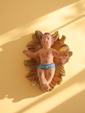 Petit santon Jésus vintage en terre cuite