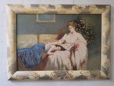 Cadre Dame Peint À La Main