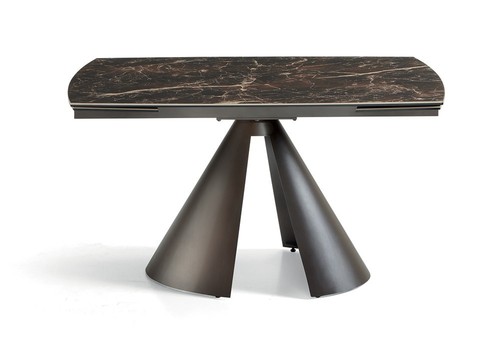 Table effet marbre - effet, marron
