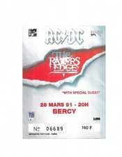 RARE / TICKET BILLET DE CONCERT - AC/DC : LIVE A PARIS ( FRANCE ) 1991 / AC DC