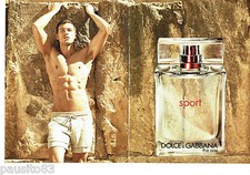 PUBLICITE ADVERTISING 1016  2012 Dolce & Gabbana eau toilette (2p) Sport homme *