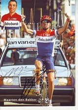  CYCLISME carte MAARTEN DEN BAKKER champion hollande équipe RABOBANK  signée