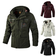 Winter Hommes Veste militaire Hooded Manteau de combat Warme Imperméable