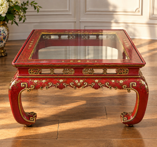 Table basse chinoise bois - basse,