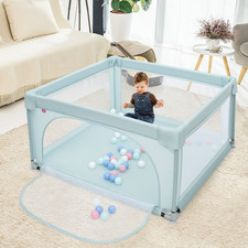 Parc Bébé Portable 120 X 120 X 68 CM Avec 50 Boules Colorées Barrière De Sécurit
