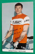 CYCLISME carte cycliste  ANATOLE NOVAK  équipe BIC 1967 signée