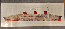 Paquebot NORMANDIE ♦ FRENCH LINE CGT ♦ Plan Coupé du Paquebot Couleurs