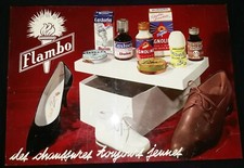 ANCIENNE PLAQUE METAL SERIGRAPHIEE-CIRAGE FLAMBO N°708/107