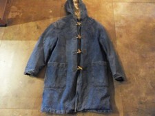 VESTE PARKA DUFFLE COAT JEAN BLUE SPENCER'S MADE IN FRANCE ANNEES 80 VINTAGE