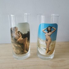 2 Verres Vintage Pin Up
