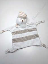 Doudou plat ours blanc - ours,