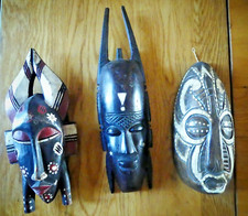 LOT DE 3 MASQUES AFRICAINS EN  BON ETAT GENERAL