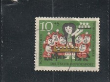 L5488 ALLEMAGNE RFA Timbre Y&T N° 258 de 1962 " Blanche neig et les 7 " Oblitéré
