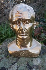 RE0375 OR   FIGURINE STATUETTE  BUSTE DE JULES CESAR GM REPRODUCTION ROME 21cm