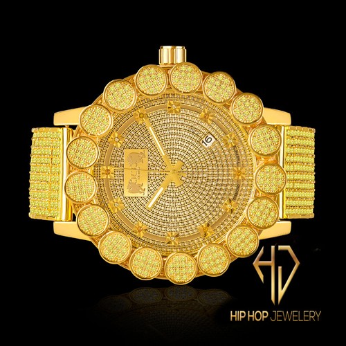 Flower bezel canary gold - flower,