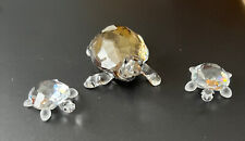 Orignal Swarovski Figurine Set 3 Tortues Tortue Famille