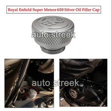 Capuchon De Remplissage D'Huile Machiné Royal Enfield SUPER METEOR 650, Argent