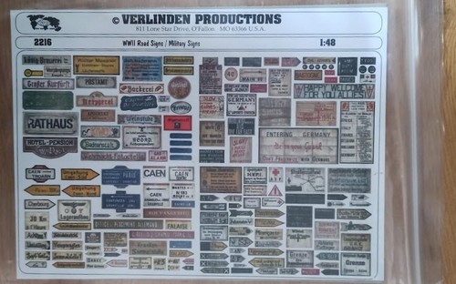 Verlinden 2216 48 planche - 1/48,