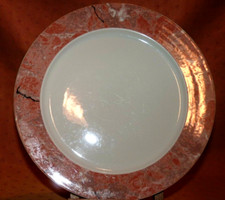 Villeroy & Boch grande assiette en porcelaine modèle Siena  marbre rose saumon