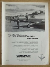 4/1953 PUB CANADAIR F-86 SABRE FIGHTER ORIGINAL AD 
