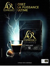Publicité Advertising 011  2016   café L'Or de Espresso  capsules
