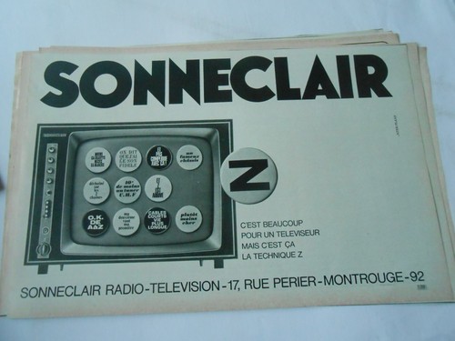 Publicité 1967 sonneclair - 1967,