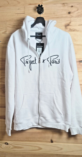 Sweat zippé blanc homme - blanc,