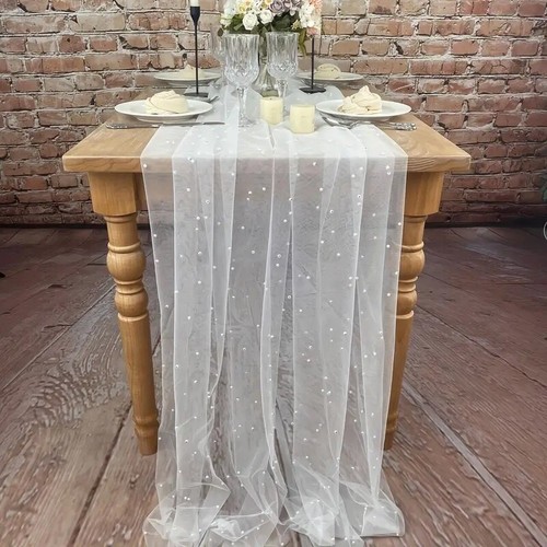 Nappe tulle maille - tulle, perle