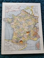 Ancien puzzle carte france departements