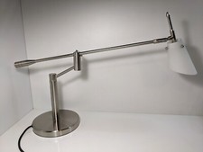 Lampe de Bureau Chromée globe verre Halogène avec variateur - Paget Trading 