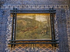 Cadre Ancien En Bois Art Populaire XIX Ème S 