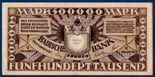 Billet 500 000 mark 1923 - billet, 500.000