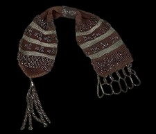 ANCIENNE AUMONIERE BOURSE PORTE LOUIS D'OR EN MAILLES PERLES Argenté  XIX SIECLE