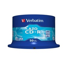 VERBATIM Verbatim 43343 700MB 52x CD-R AZO Crystal 50 Pack Spindle Crystal  (CD)
