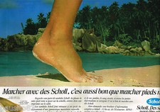 PUBLICITE ADVERTISING 055  1978  DR SCHOLL  sandales détente ( 2p)
