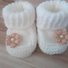 chaussons bébé laine,cadeau bebe naissance,chaussures bébé tricot
