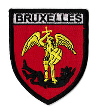 Patche Bruxelles écusson brodé blason Brussels patch thermocollant ville Belge